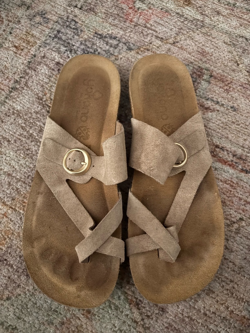 Yokono Taupe Suede Comfort Sandals | Women’s Size 9 | Made in Spain